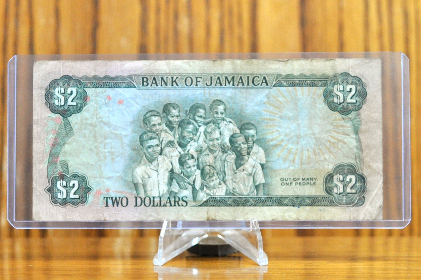 1982 Bank of Jamaica 2 Dollar Banknote - Bank Act Issue - Acting Governor Type - 1982 Jamaica Two Dollar Note - P#65a