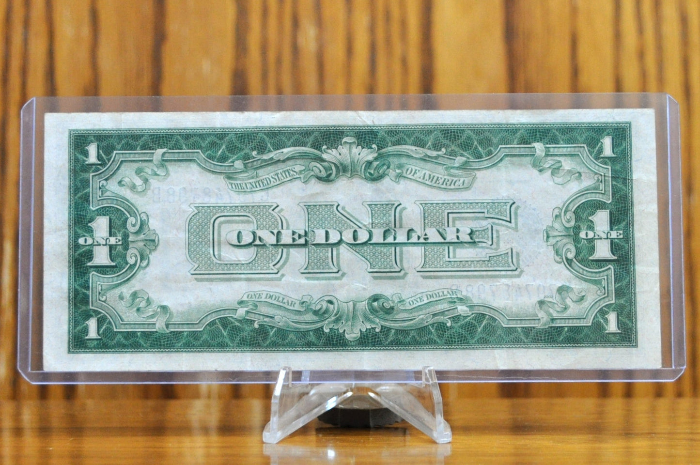 1928 B Silver Certificate Blue Seal 1 Dollar Note - G-B Block - Woods/Mills Signed - B Series Silver Cert 1928B One Dollar Note - Fr.1602