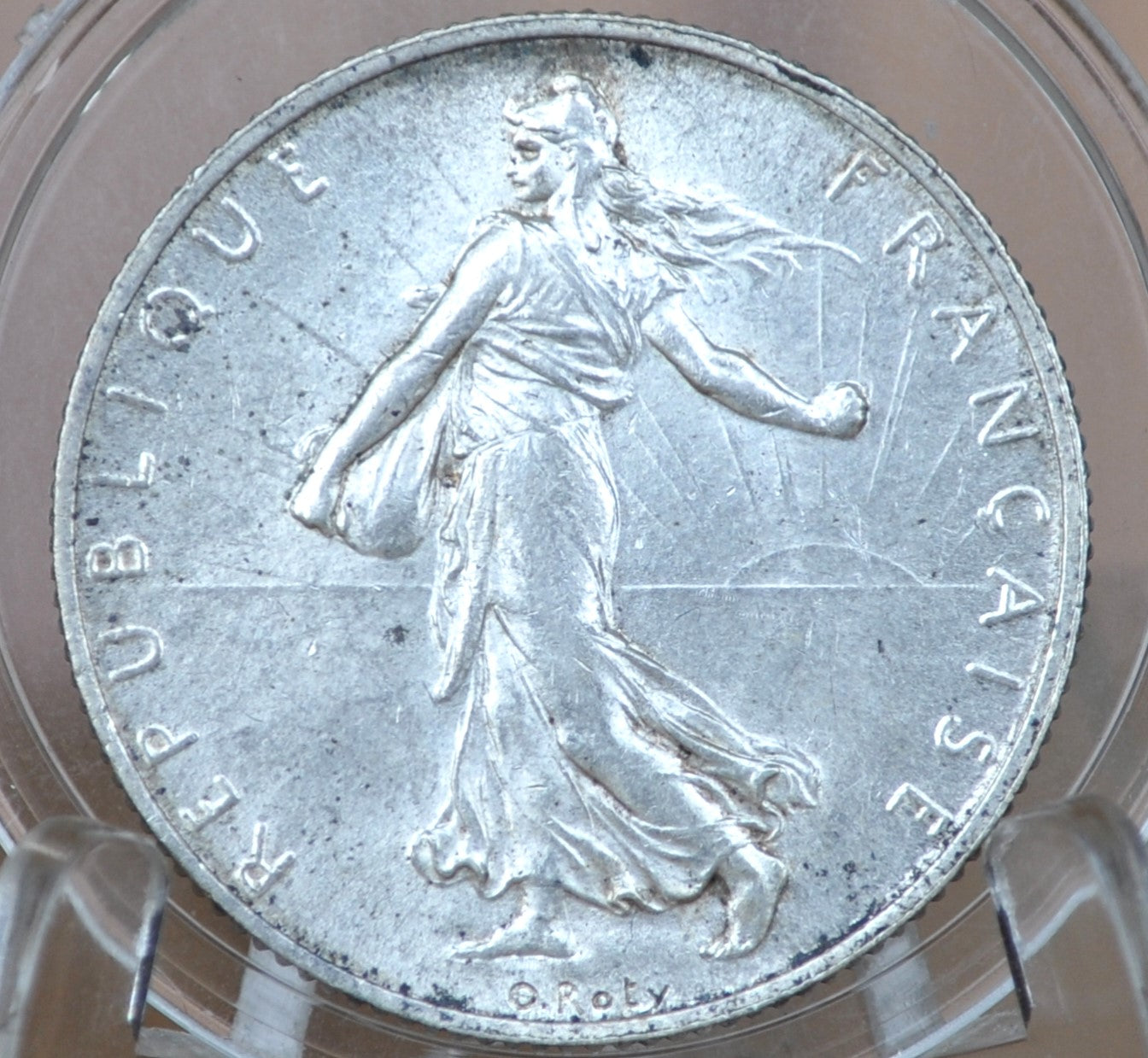 1920 Silver 2 Francs - Rarer Type and Date - BU (Uncirculated) Grade / Condition - Silver 2 Franc - France 1898 Two Francs Coin - 83.5% Silver 1800s Coins