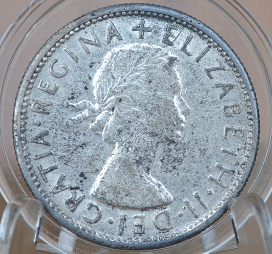 1953 One Florin Australia - Great Condition - 50% Silver - Australian One Florin 1953