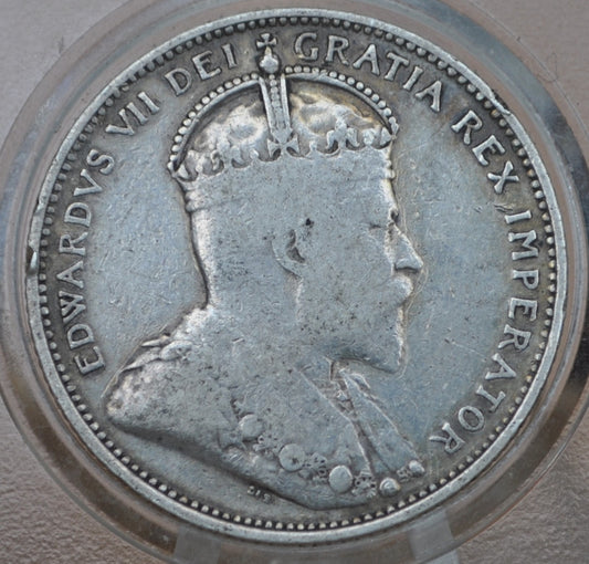 1910 Canadian Silver Quarter - F (Fine) Grade / Condition - King George - 92.5% Silver Quarter Canada - Canadian Coin Collection