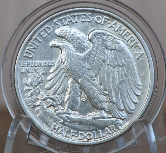 1938 Walking Liberty Silver Half Dollar - AU58 (About Uncirculated) - Philadelphia Mint - 1938-P Half Dollar / 1938 P Half Dollar