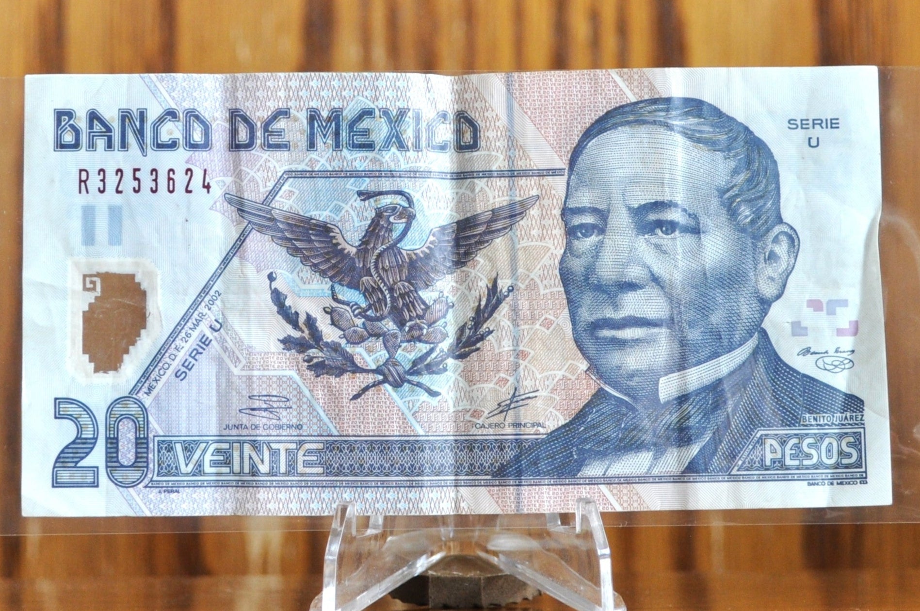 2002-03 Bank of Mexico 20 Pesos Note - Choice of Issue Date - Extremel –  Treasure Hunter Co