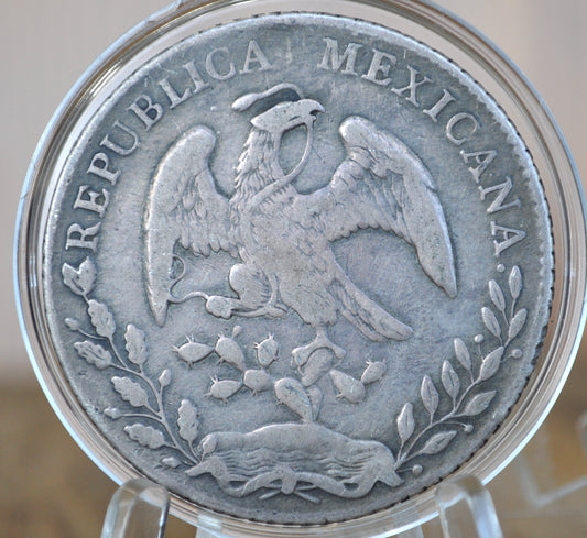 1881 Silver 8 Reales Mexico - XF - Mexican Eight Reales Silver Mexican Coin