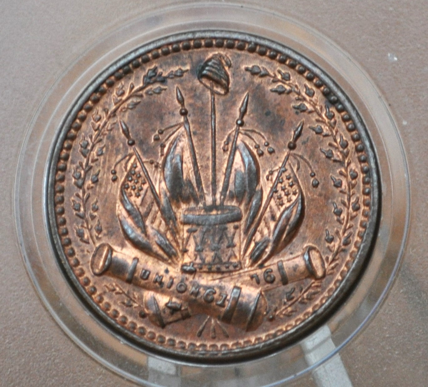 1862 - 1865 Civil War Token - Union - AU, Red-Brown, Great Condition - High Grade