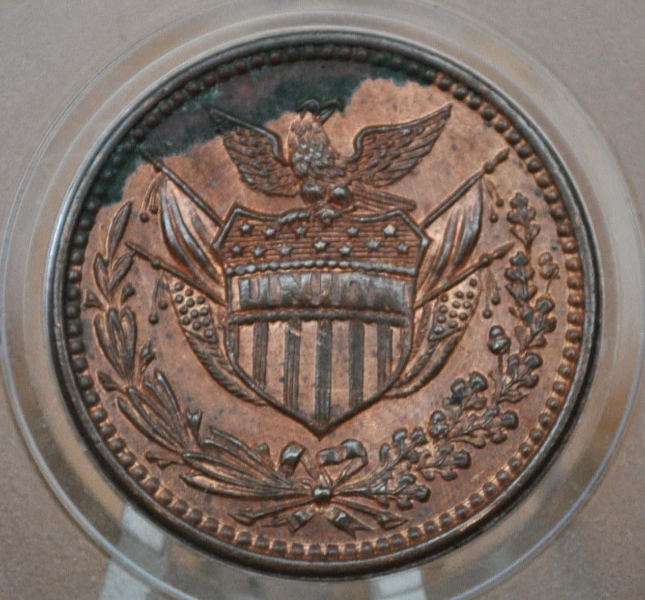 1862 - 1865 Civil War Token - Union - AU, Red-Brown, Great Condition - High Grade