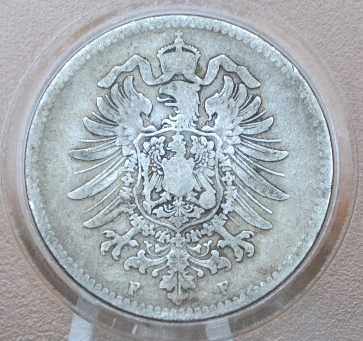 1874 German 1 Mark Deutsches Reich - VF, Silver - Second Reich of Germany 1874 F One Mark - 1800s German Empire Coin - 1 Mark 1875-BB Silver