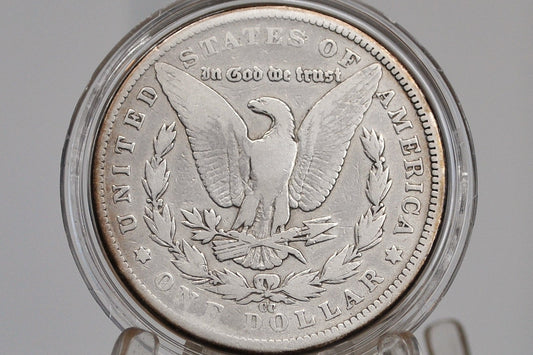 1889 CC Morgan Silver Dollar, Very Rare - VG (Very Good) - Carson City Mint 1889CC Morgan Dollar 1889CC, Rarer Date, Authentic