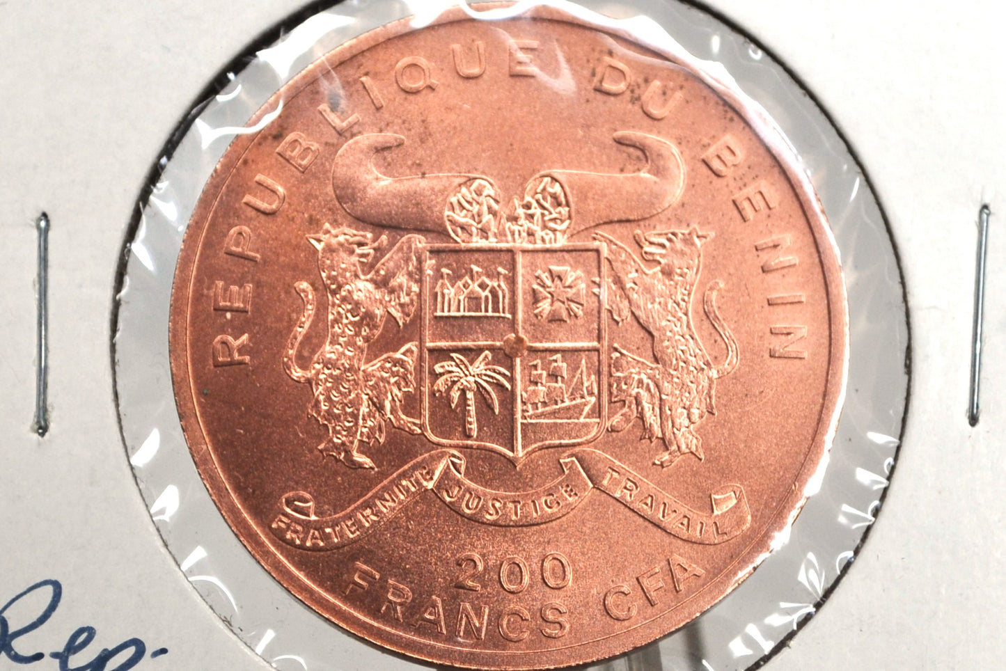 1993 200 Francs CFA Republique Du Benn - Sailing Ship Preussen Copper Coin 200 Francs 1993 - Two Hundred Francs Copper Coin