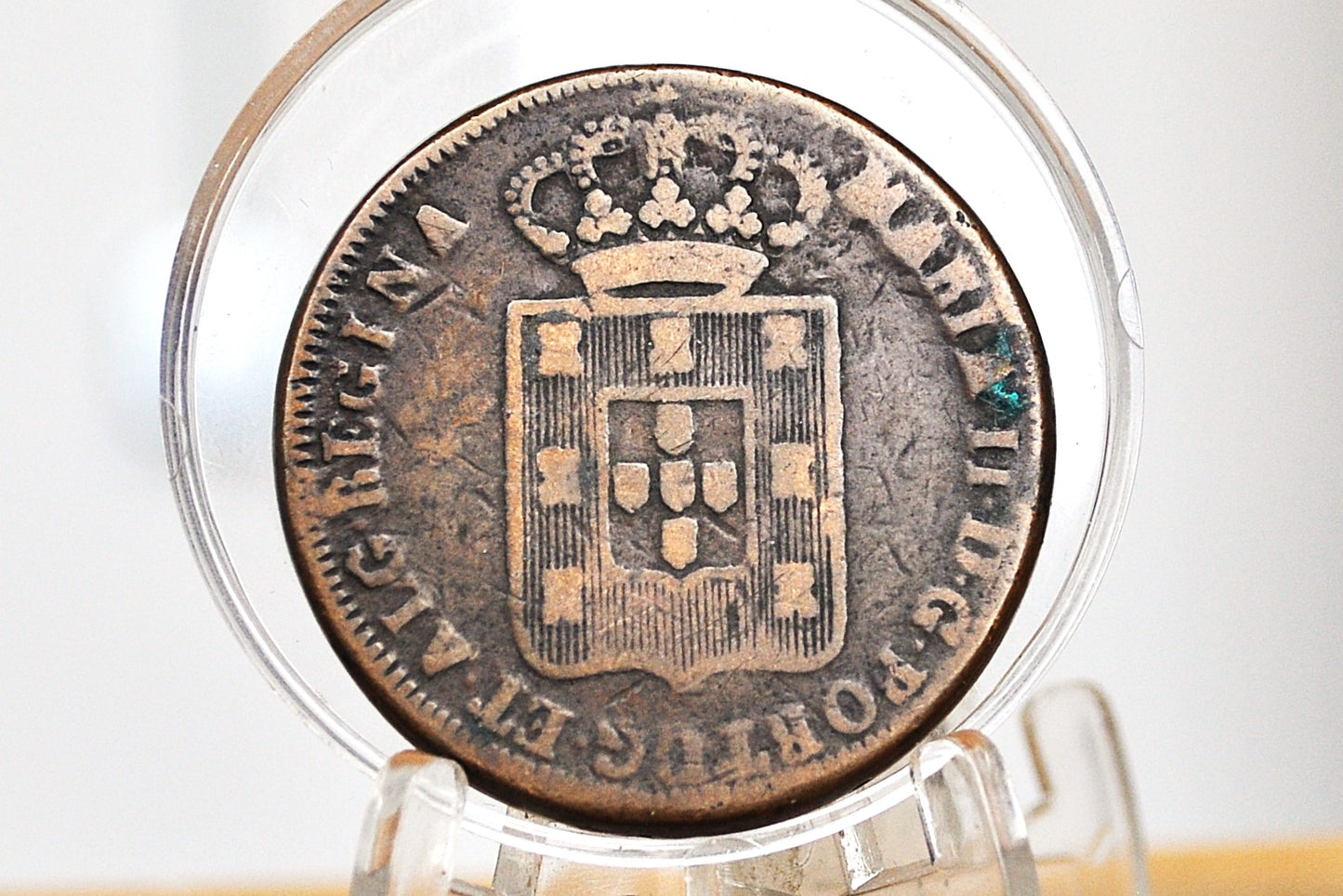 Portuguese 40 Réis Coin 1833 - Historical 1833 40 Réis Coin from Portugal - Forty Reis Portuguese Public Utility Coin 1833