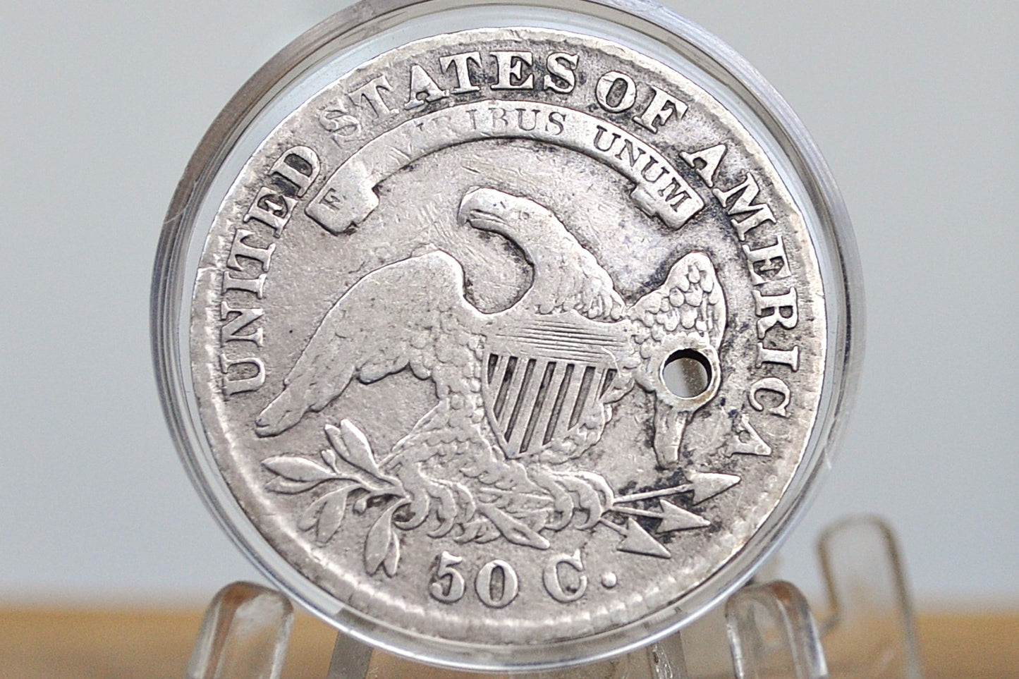 1830 Capped Bust Half Dollar - VF Details, Holed; Historic Coin, 1830 Half Dollar US Half Dollar 1830, Rare Early Half, Early American Coin