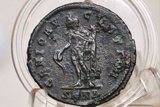 305-311 Emperor Galerius Valerius Maximianus Roman Follis - Genius Reverse - Ancient Coins - Great Condition