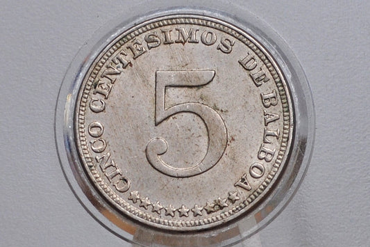 Rare 1932 Panama 5 Centesimos - Uncirculated - Only 332,000 Made 1932 Panama 5 Cent Balboa