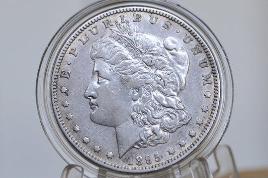 1895-O Morgan Dollar, Key Date - AU50+ - Great Eye Appeal - 1895 O Morgan Silver Dollar 1895O Silver Dollar