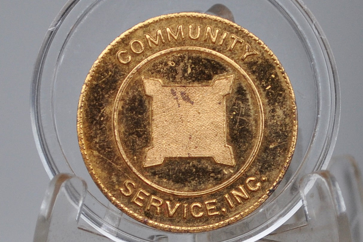 1920 Lowell, Mass. Community Service, Inc Token - Lowell Massachusetts 1 Serve Community Service Token 1920s