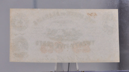 1863 State of Alabama 25 Cents Obsolete Note - Uncirculated - Confederate Currency - 1863 Montgomery AL Twenty-Five Cent Obsolete - Cr.6