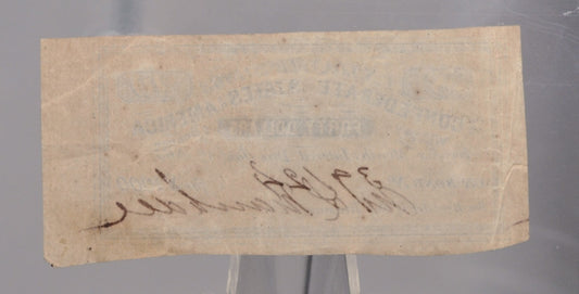 1863 Confederate 40 Dollars on 1000 Dollar Bond Loan Coupon - C.S. Loan of Feb. 20th, 1863 - Civil War Era Confederate Loan Interest Coupon