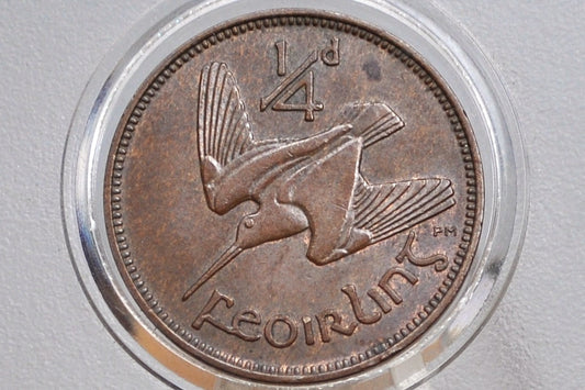 1939 Irish Farthing - Uncirculated - Ireland Farthing 1939, Beautiful Coin - One Farthing 1939 - Cute Wren