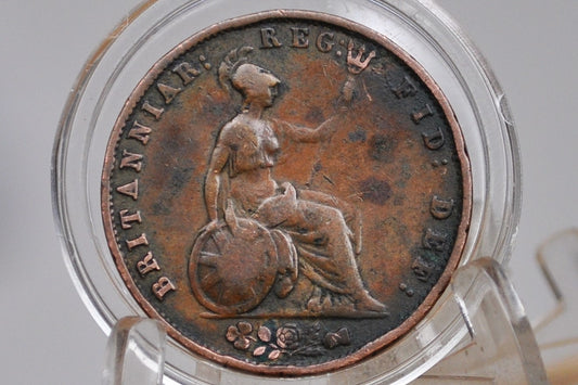 1841 Farthing Great Britain - Great Details - UK Farthing 1841 - Queen Victoria Young Head