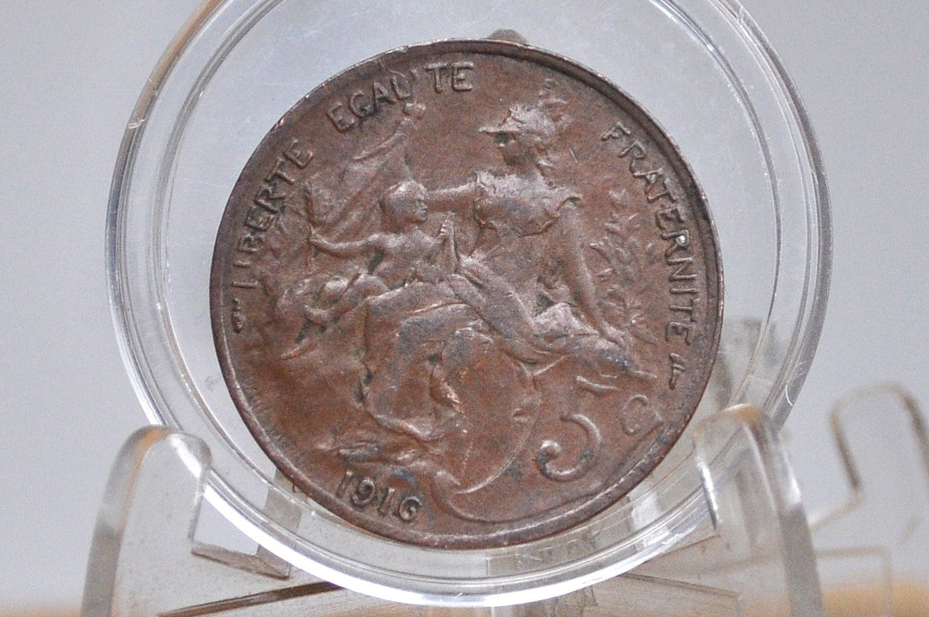 1899-1916 French 5 Centimes Coin - Choose by Date, Five Centimes France, Beautiful Coin, Authentic -