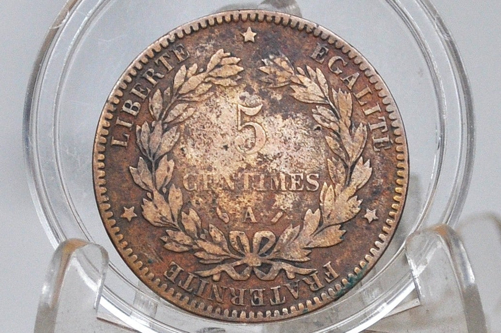 1893 France 5 Centimes - Great Condition - 5 Centimes 1893 France - Great Coin for a collection, Paris Mint 18933
