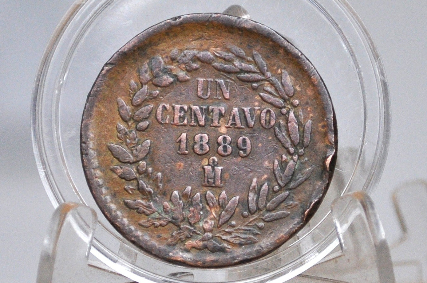 1889 Mexico Un Centavo - Great Condition - Mexico City Mint - Mexican Coins - Mexican Republic -