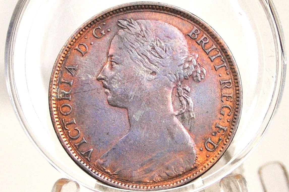 1892 Great Britain Penny - AU Details, Likely Cleaned - UK Penny 1892 England Cent 1892