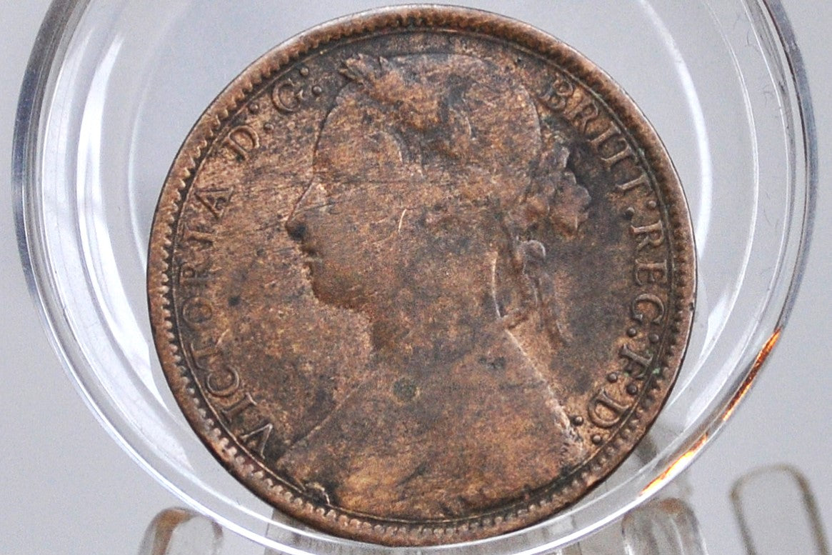 1876 Great Britain One Penny - Fine Details - UK Penny 1876 - Queen Victoria Penny UK penny Young Head 1876 H