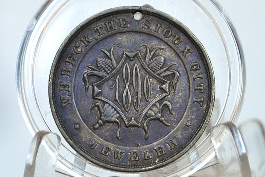 Sioux City, Iowa, Corn Palace W.H. Beck Merchant Token - 1890 Corn Palace Sioux City Token
