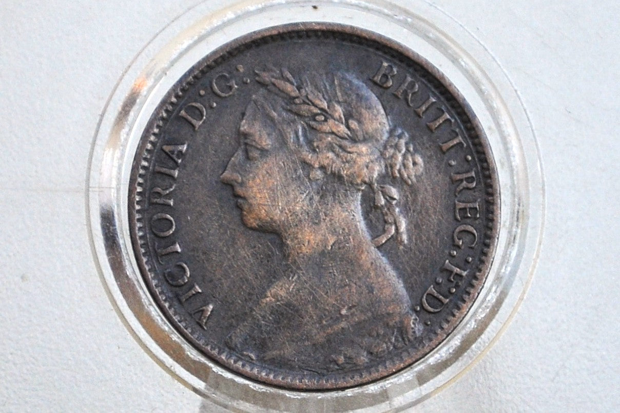 1891 Great Britain Farthing - VF/XF - Great Color - 1891 Farthing UK 1891