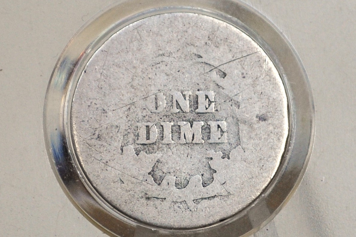 1896-S Barber Silver Dime - AG/Fair Grade / Condition, RARE Date - 1896S Dime 1896 S
