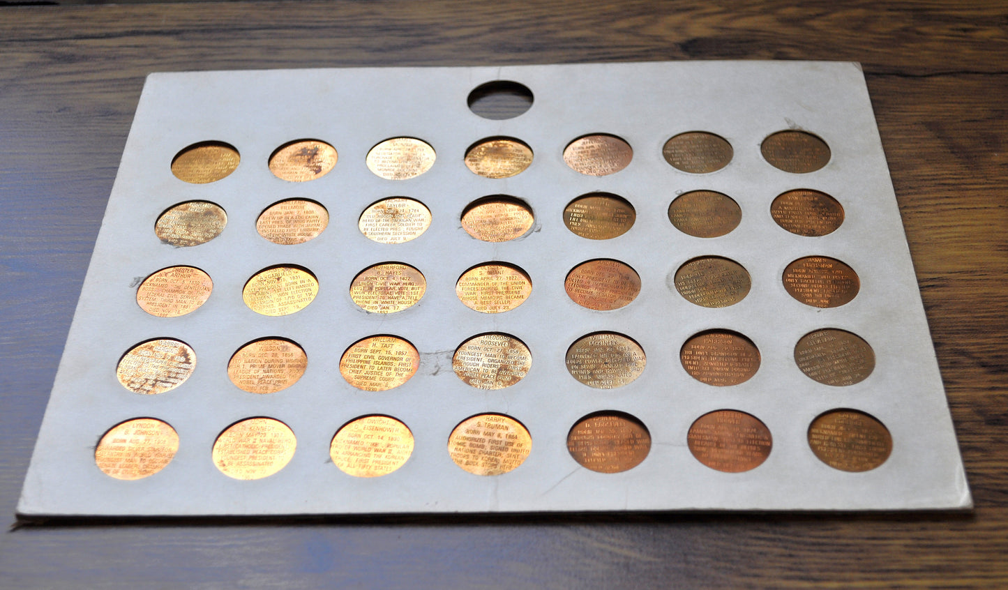 Presidential Hall of Fame Tokens 1968 Franklin Mint - Presidential Hall of Fame Tokens 1-36 Presidents *Missing 37 Richard Nixon