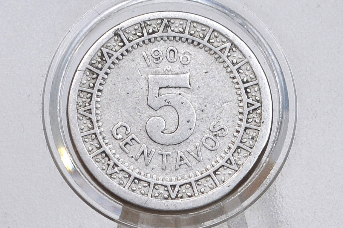 1906 Mexican 5 Centavo - Fine Condition - Mexico City Mint - Mexican Republic Coins -