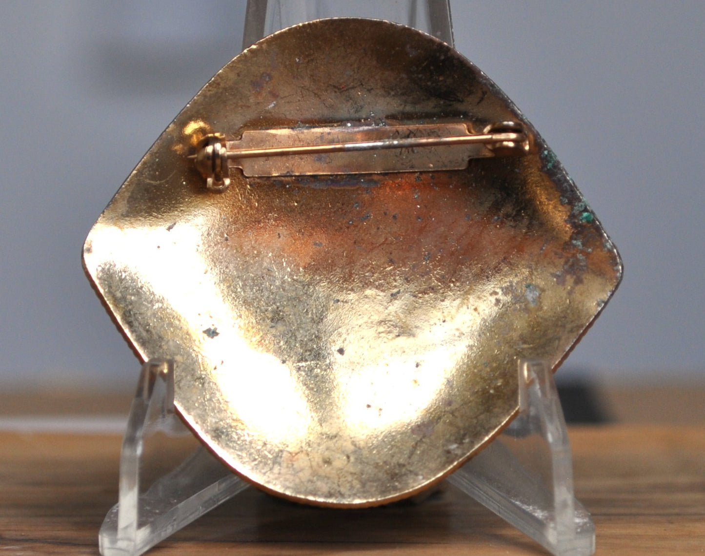 Blue Floral Oval Enamel Brooch - Blue, Red and Green Floral Enamel Brooch - Bouquet Brooch Blue Oval