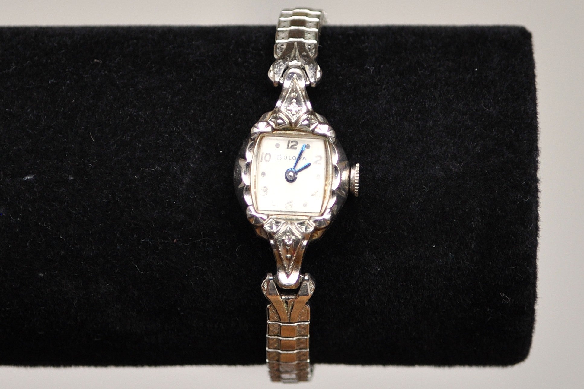 Bulova 10k white gold watch Great Grandma main image 2