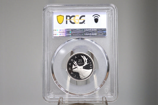 1984 Canadian Quarter Dollar - Graded PR69 Deep Cameo Proof - 25 Cent Canada 1984 - Queen Elizabeth II -