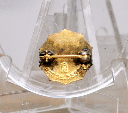 Circa 1930s American Legion Auxiliary Emblem Pin - Patent No. 55398 - Vintage American Legion Auxiliary Goldtone Enamel Tie Pin