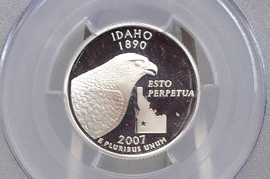 2007-S Idaho Silver Proof Idaho Quarter - Graded PCGS PR69 Deep Cameo - San Francisco Mint - 2007 Proof State Quarter 2007-S