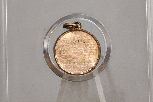 Beautiful 9K Rose Gold The Lord's Prayer Pendant - Catholic Medals - Christianity Pendants - Our Father Prayer