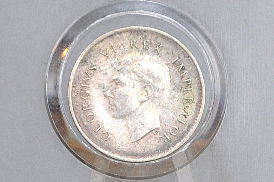 1941 Silver South Africa 3 Pence - F/VF Condition - 80% Silver - Three Pence Coin 1941 UK Issue South Africa -