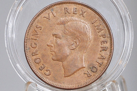 1945 South Africa 1 Penny UK Issue - Great Condition - George VI - Great Coin for a Collection -