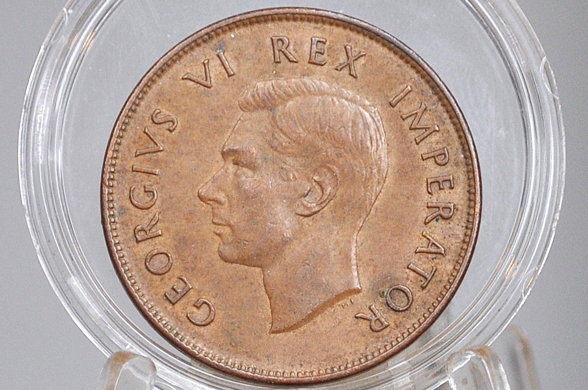 1942 South Africa 1 Penny UK Issue - Great Condition - George VI - Great Coin for a Collection -