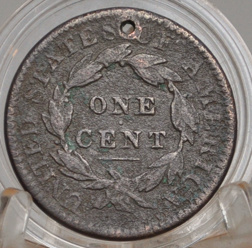 1834 Matron Head Liberty Head Large Cent Small 8, Large Stars, Medium Letters VF Details Environmental