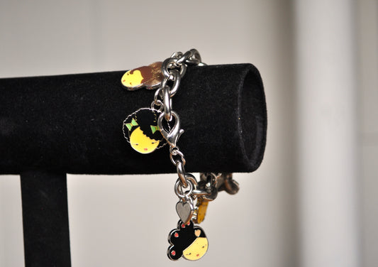 Cute Gwen Stefani Harajuku Lovers Charm Enamel Bracelet - 8 Inches - Gwen Stefani Jewelry