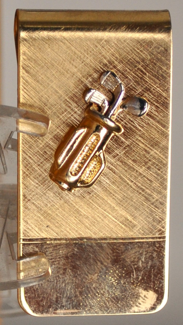 Vintage Gold-Tone Colibri Golf Money Clip