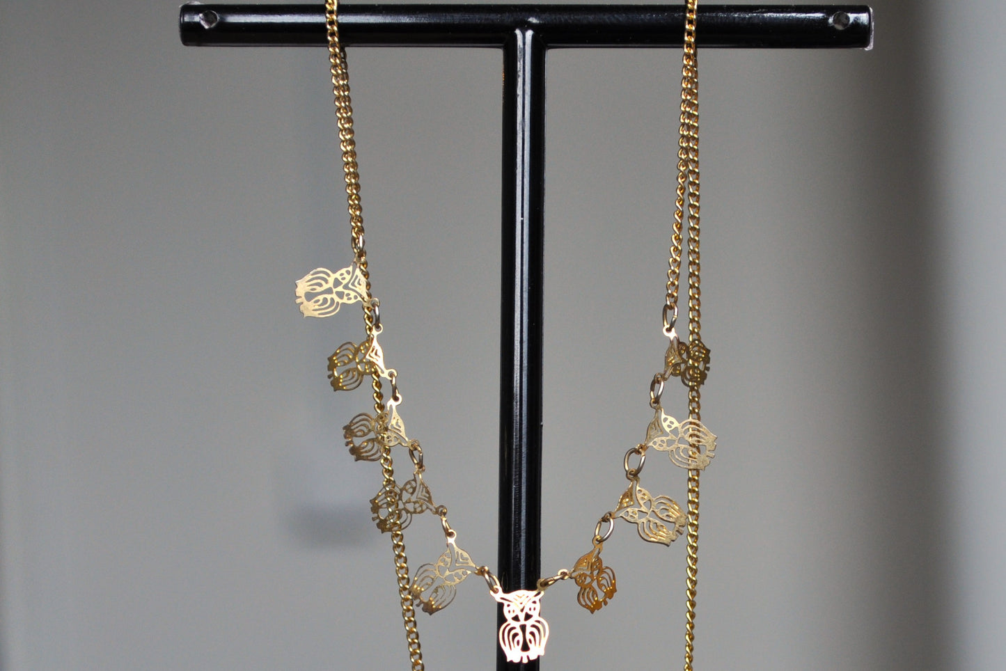 Beautiful Tiny Owl Charm Laser Cut Copper Necklace - 16 Inches - Athena Necklace