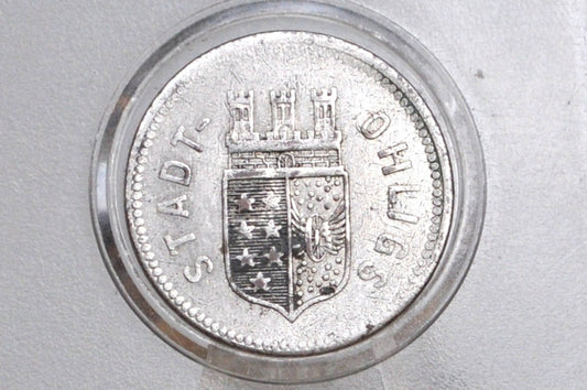 Rare 1920 Stadt-Ohligs Prussian Rhine 50 Pfennig - Great Condition - Notgeld - German Weimar Republic Rhineland -