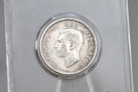 1943 Silver South Africa 1 Shilling - F/VF Condition - 80% Silver - One Shilling Coin 1943 UK Issue South Africa -