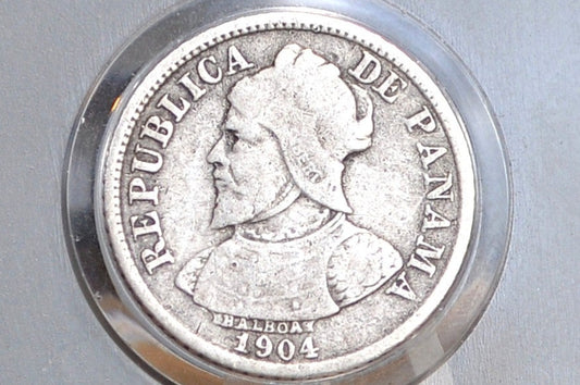 Rarer 1904 Panama 5 Centesimos - Fine Condition - Only 1,500,000 Made 1904 Panama 5 Cent Balboa (Copy)