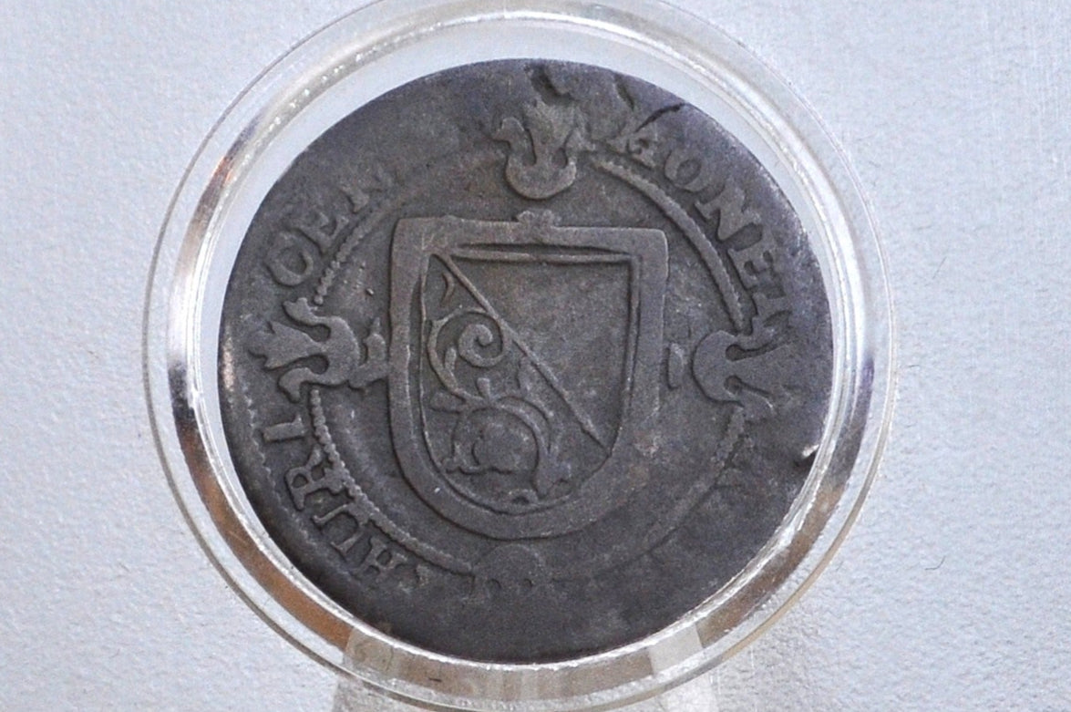 Rarer 1745 Switzerland Zurich 1 Schilling - Great Condition - 1745 City of Zurich Cantons Thaler -